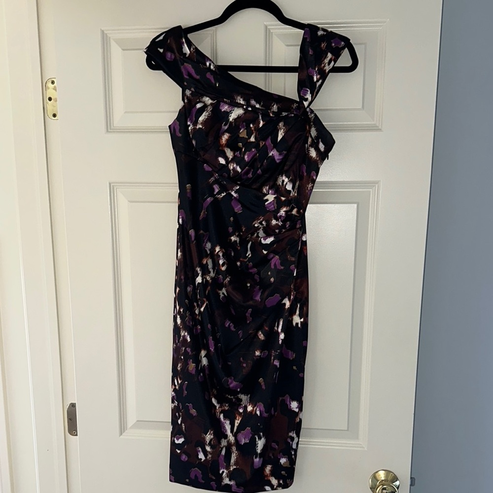 Elegant Black and Purple Women's Dress